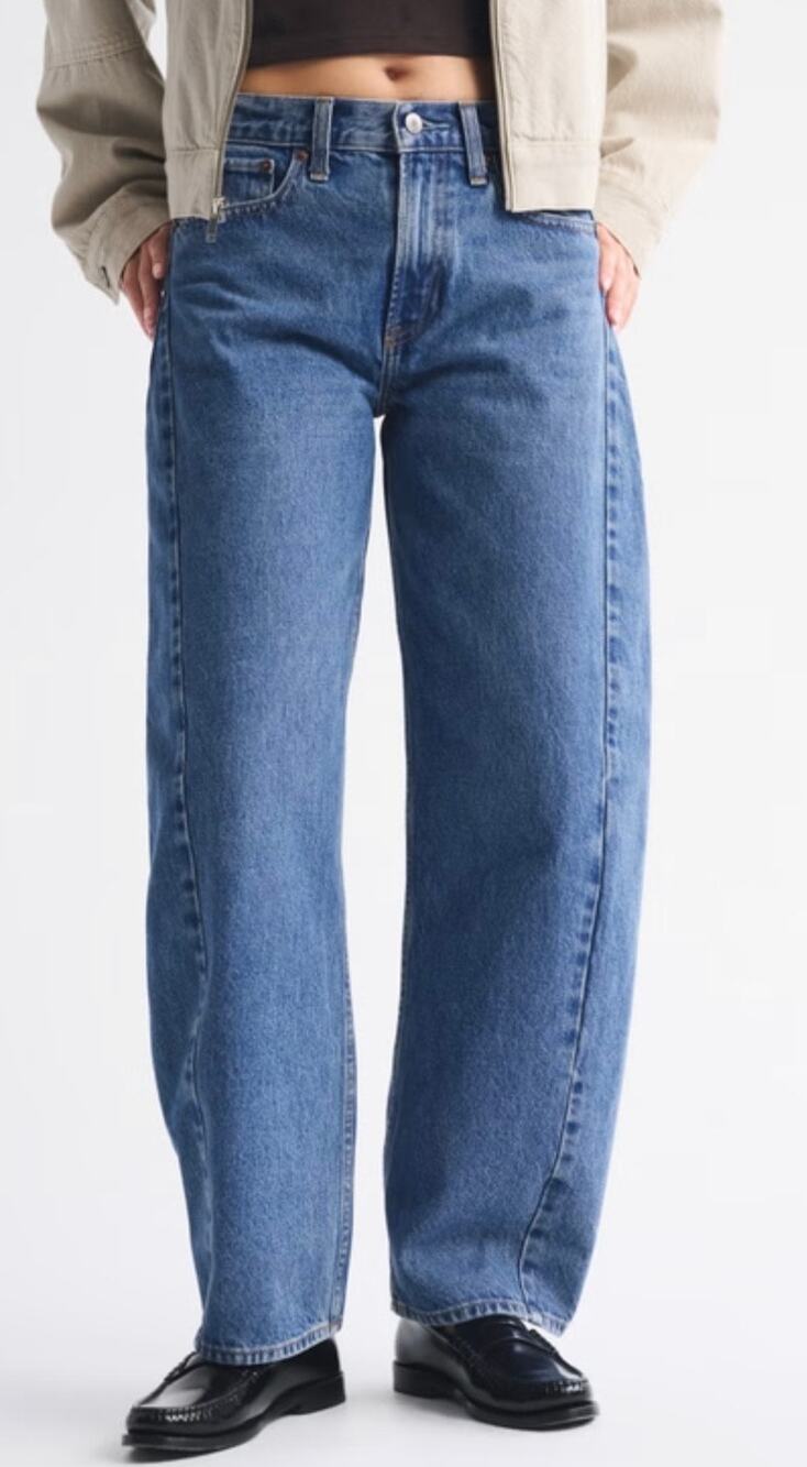 Abercrombie & Fitch The Barrel Jean Mid Rise Relax Women's 29
